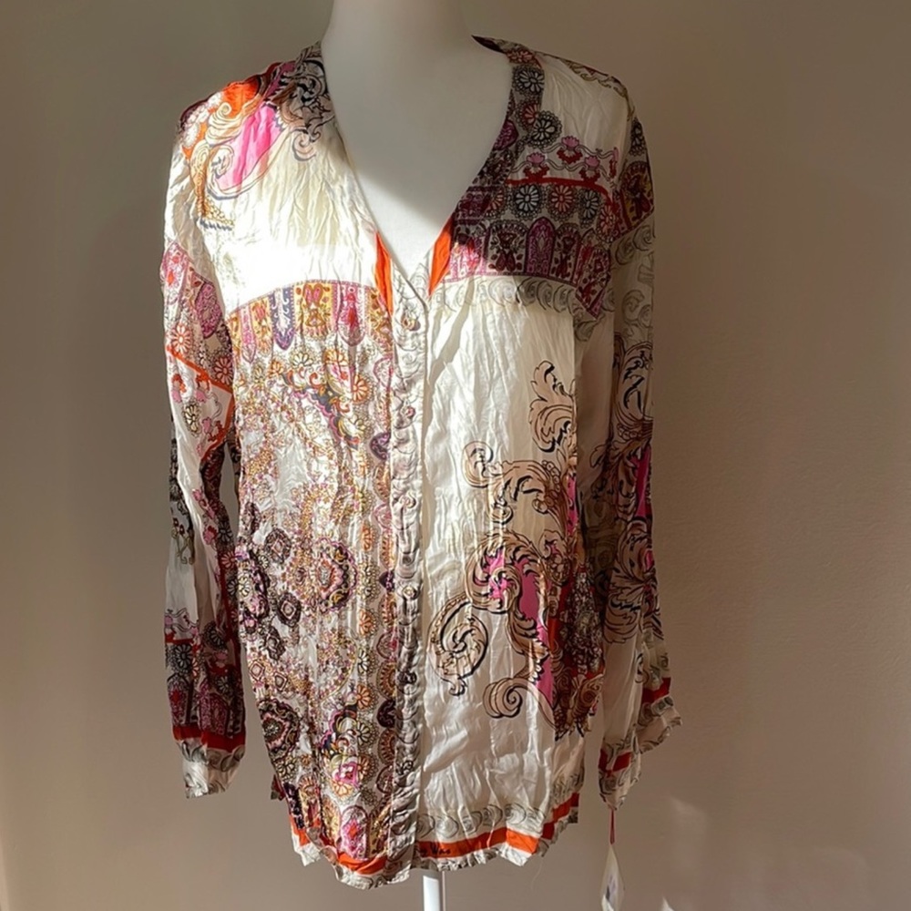 Johnny Was Silk Mayberry Blouse